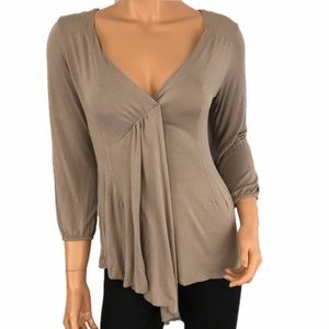 Joie Taupe Drapey Flowy Shirt S